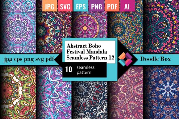 Download Abstract Mandala Seamless Pattern Vol.12 - Abstract Collection