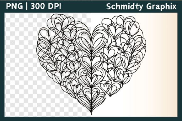 Download Abstract Intricate Heart Line Art PNG - Abstract Collection