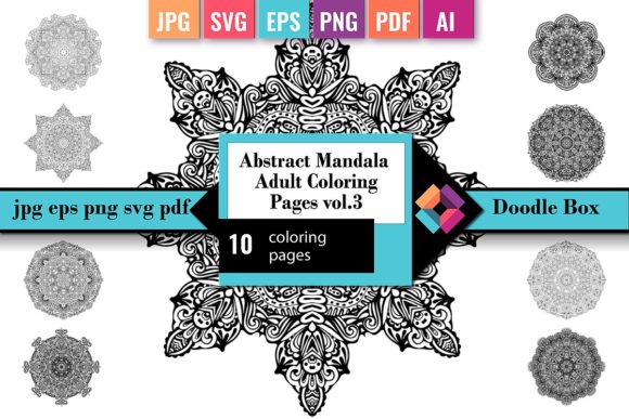 Download Abstract Mandala Coloring Pages Vol.3 - Abstract Collection