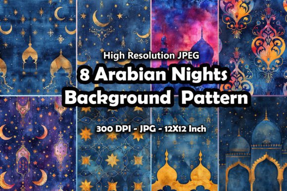 Download 8 Arabian Nights Background Pattern - Arabian Collection